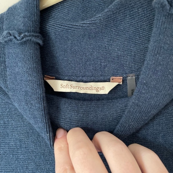 Soft Surroundings The Metro Tunic Turtleneck Cashmere Blend Sweater Size Small - Picture 2 of 9